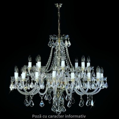 Candelabru cu 18 de brate Cristal Exclusiv SARA XVIII. CE