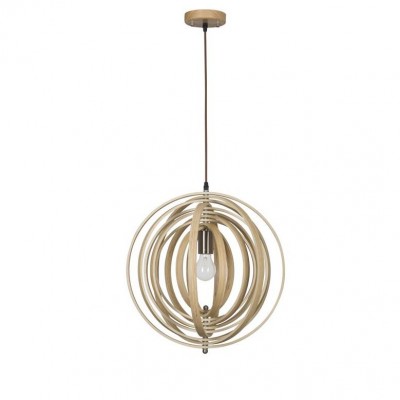 Lustra moderna decorativa design lemn natural Asco