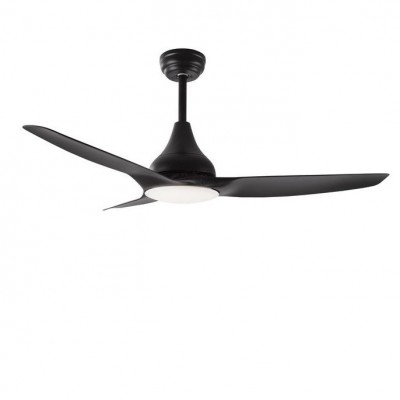 Lustra LED cu ventilator si telecomanda design modern Samoa negru