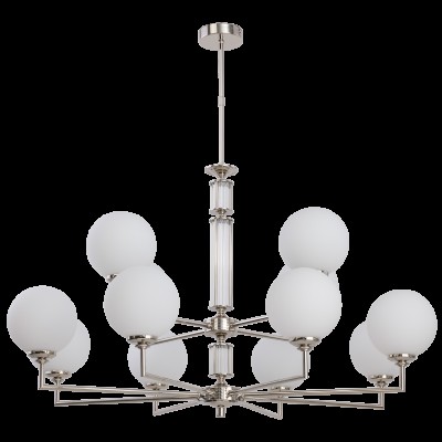 Lustra 12 brate moderna realizata manual Artu Glass