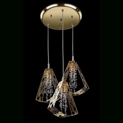 Lustra cu 3 pendule cu model design minimalist SWING 03-CH+ Cristal Exclusive