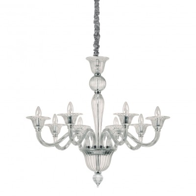 Candelabru elegant cu 8 brate BRIGITTA SP8 TRASPARENTE