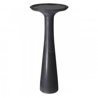 Masuta auxiliara design LUX din marmura Pompano high, negru