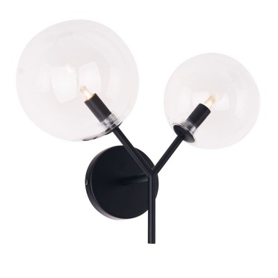 Aplica design industrial, minimalist Lollipop 2L negru