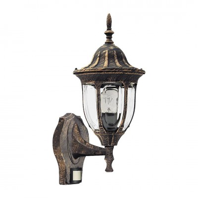 Aplica pentru iluminat exterior cu senzor, IP43, up light, auriu antic Milano