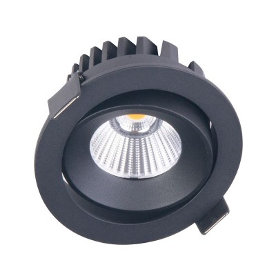 Spot LED directionabil, incastrabil tavan fals / plafon IP65 CYKLOP negru