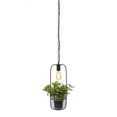 Lustra design deosebit cu vas pentru flori Florence black