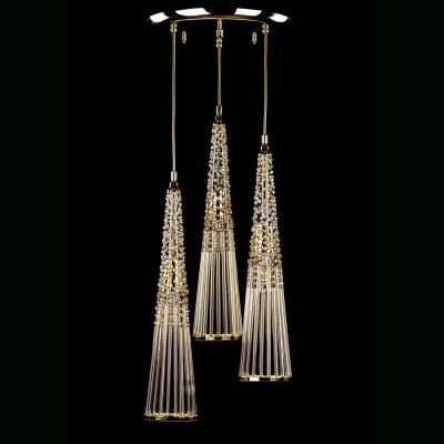 Lustra cu 3 pendule cristal Bohemia design LUX AMADEUS 02-CH