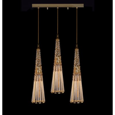 Lustra cu 3 pendule cristal Bohemia design LUX AMADEUS 03-CH