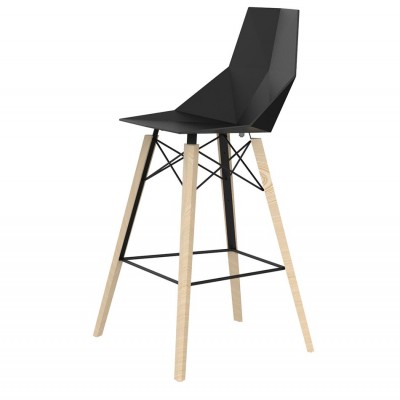 Set 4 scaune de bar de interior design modern premium FAZ CHAIR lemn