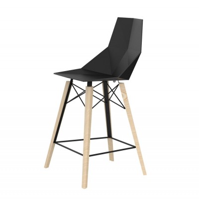Set 4 scaune de bar de interior design modern premium FAZ CHAIR counter lemn 
