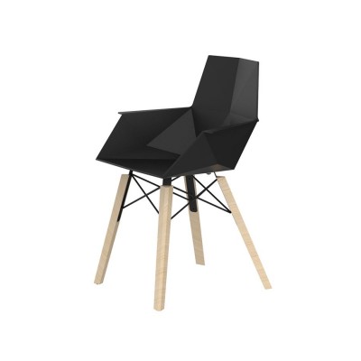 Set de 4 scaune cu brate de interior design modern premium FAZ CHAIR lemn