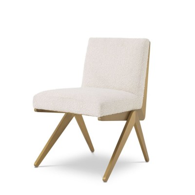 Scaun design LUX Fico boucle crem