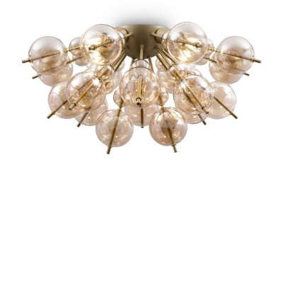Lustra aplicata design decorativ BOLLA amber