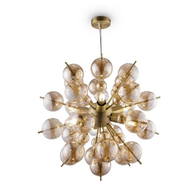 Lustra suspendata design decorativ BOLLA amber