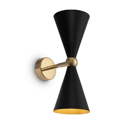 Aplica de perete design decorativ Vesper negru/auriu