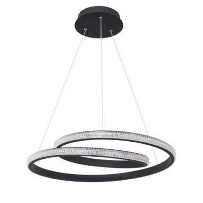 Lustra LED dimabila design elegant GRANIA negru