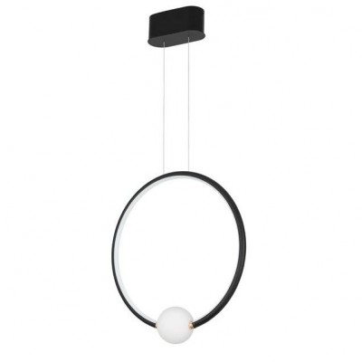 Lustra LED dimabila cu telecomanda design modern Celia negru
