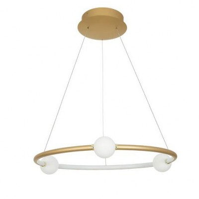 Lustra LED dimabila cu telecomanda design modern Celia auriu