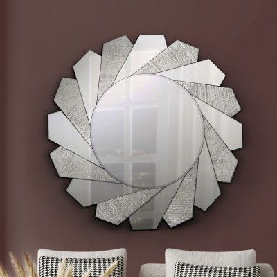 Oglinda decorativa Flavia silver, 100cm
