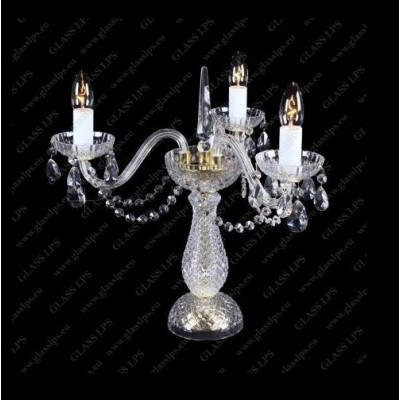 Veioza, lampa de masa cristal Bohemia cu 3 brate, S31 006/03/1-A