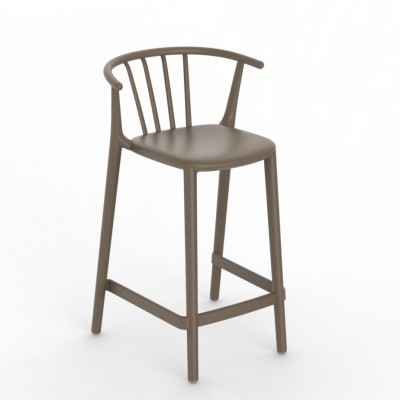 Set de 2 scaune bar, interior / exterior din polipropilena Woody Medium Stool