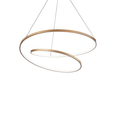 Lustra LED suspendata design modern circular OZ SP D60 ON-OFF OTTONE