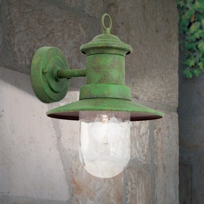 Aplica de iluminat exterior stil clasic LEONIE verde vintage 