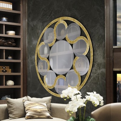 Oglinda decorativa design de lux Zendaya Ø120cm