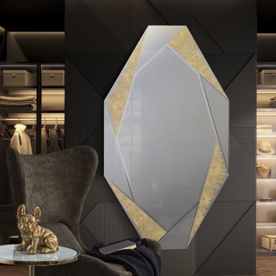 Oglinda decorativa design de lux Laverna gold 180x100cm