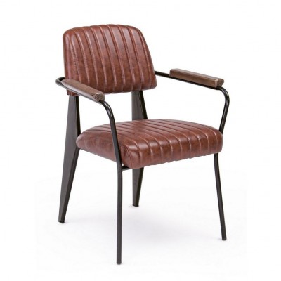 Set de 2 scaune design industrial vintage NELLY DARK ORANGE