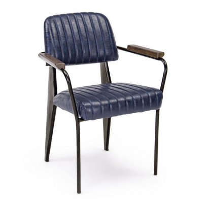 Set de 2 scaune design industrial vintage NELLY BLUE