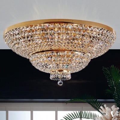 Lustra XXL aplicata cristal Schöler design de lux Sheraton 105cm, 24K gold plated