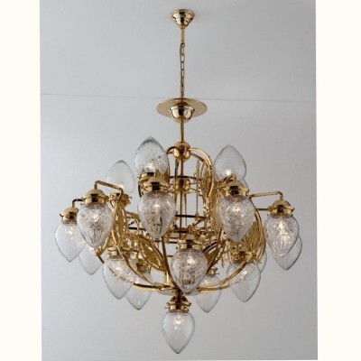 Candelabru cu 21 brate, elegant design LUX Budapest, auriu