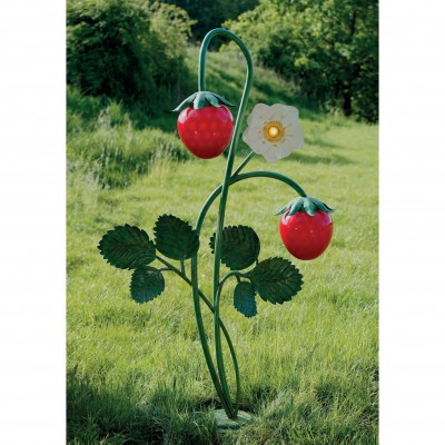 Lampa iluminat exterior design capsuna uriasa, inaltime 275cm, Giant Strawberry