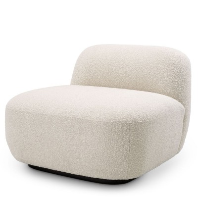 Fotoliu design modern LUX Bjorn, boucle crem