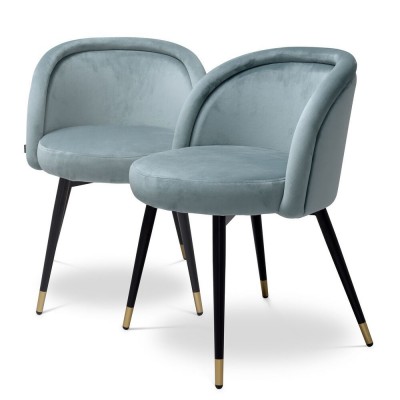 Set de 2 scaune design LUX Chloe, albastru