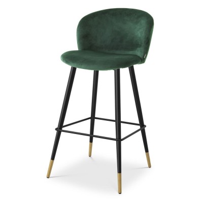 Scaun de bar design elegant LUX Volante, verde inchis