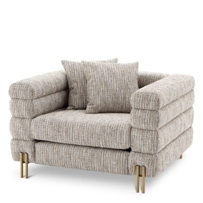 Fotoliu elegant design LUX York, bej mademoiselle