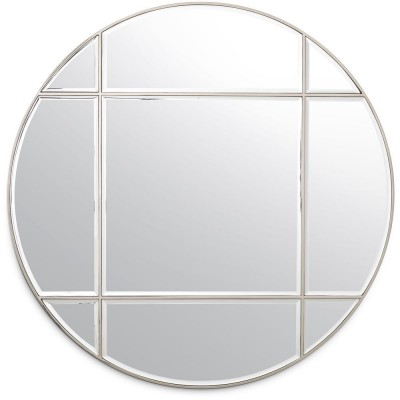 Oglinda decorativa LUX Beaumont Round, nickel 110cm