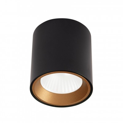Spot aplicat LED design minimalist TUB negru/auriu