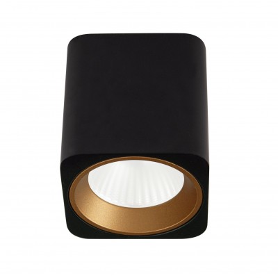 Spot aplicat LED design minimalist TUB negru/auriu