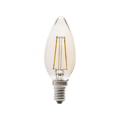 Bec E14 CANDLE FILAMENT LED AMBER 2W 2200K