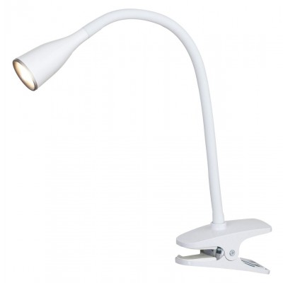 Veioza/Lampa LED cu clips/clema de birou Jeff alba