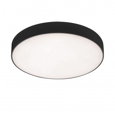 Plafoniera LED slim de exterior IP44 Tartu negru Ø30cm