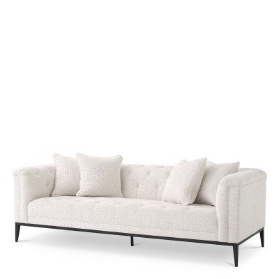 Canapea fixa design LUX cu aspect Chesterfield Cesare, lyssa off-white