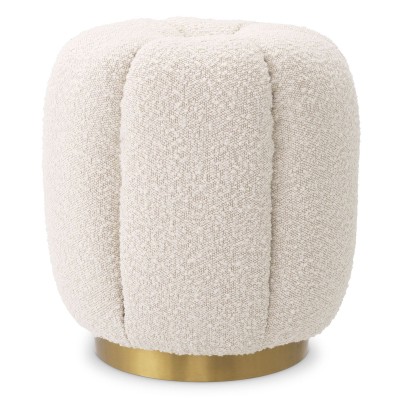 Taburete elegant design LUX Orchanic, Bouclé cream