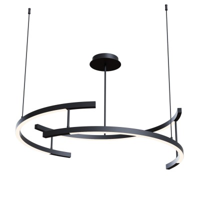Lustra moderna LED 4000K design minimalist Line negru