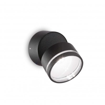 Aplica de perete exterior, IP54 OMEGA AP ROUND NERO 4000K