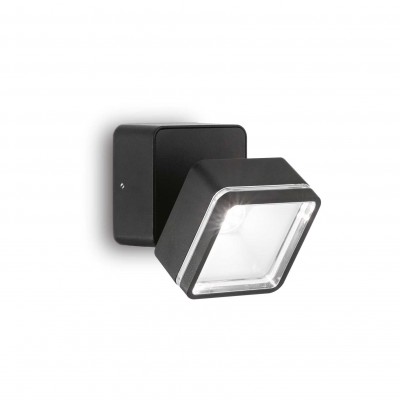 Aplica de perete exterior, IP54 OMEGA AP SQUARE NERO 4000K